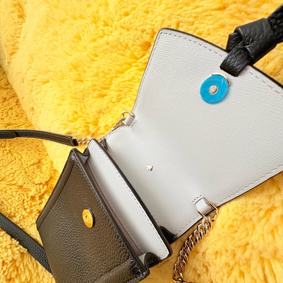 Kate Spade Charcoal Leather Crossbody Bag - Picture 3 of 4